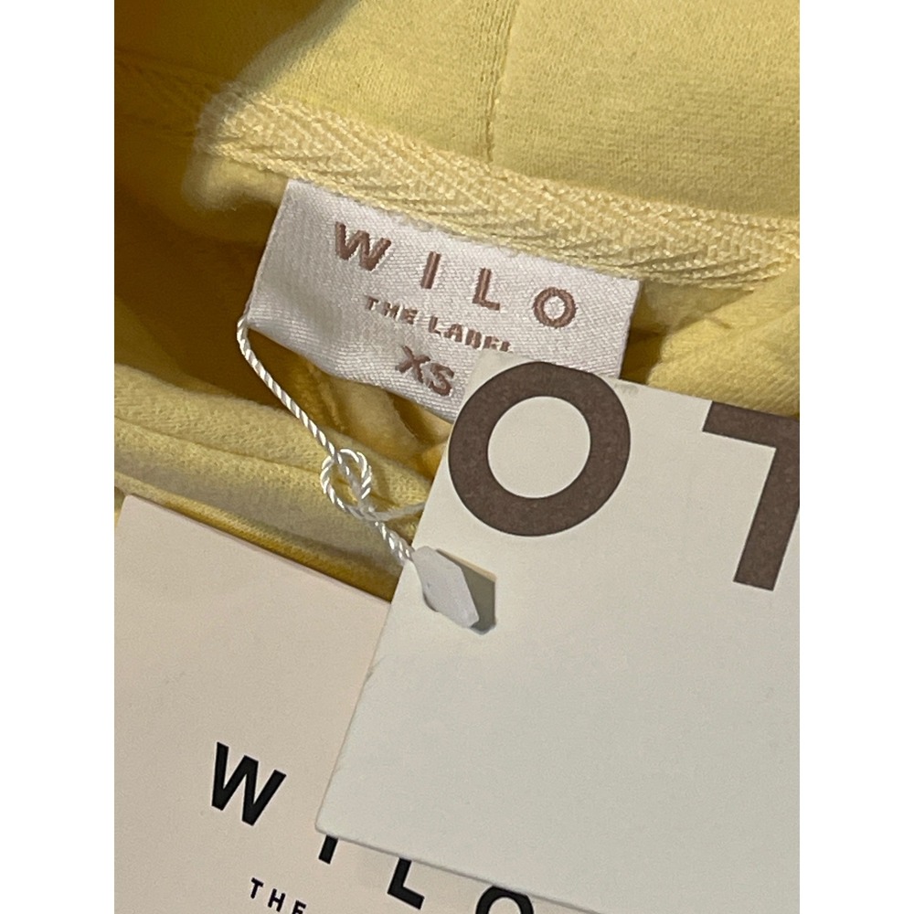 Wilo The Label Womens Yellow Hoodie Pink Ribbed Leggings Socks Set XS New - Picture 3 of 12